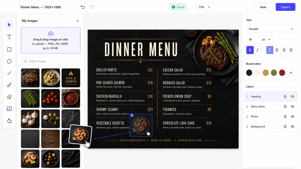 Image library in SignaCast Designer